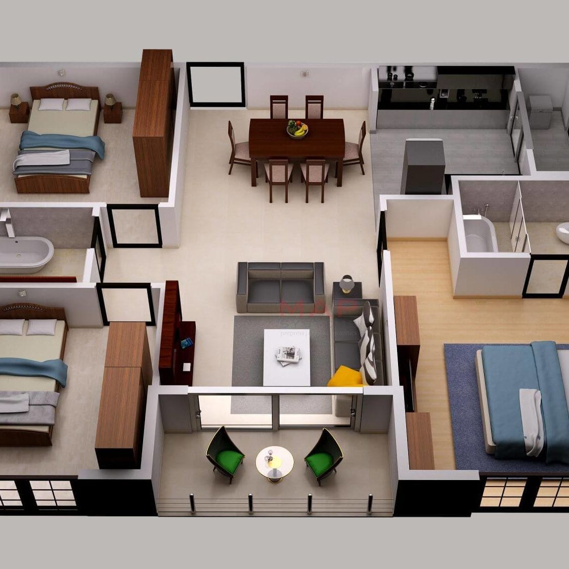 Modern Residential House Map